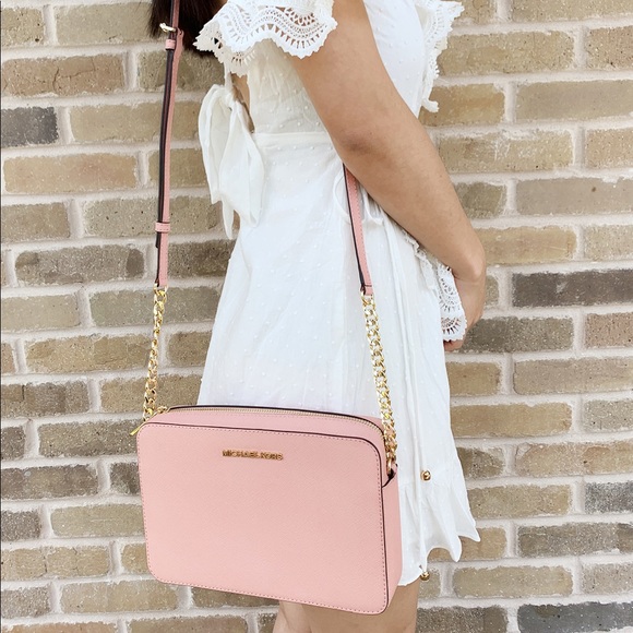 Michael kors Jet set large crossbody Pink Yellow - Picture 6 of 8